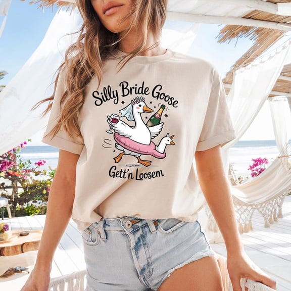 Bride Goose Bachelorette Party T-Shirt: Duck Graphic Tee TSHIRT All Size S-5XL