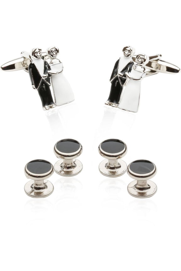 Bride Groom Cufflinks and Studs