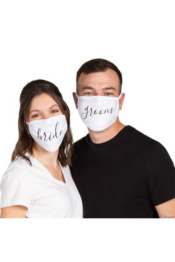Bride & Groom Washable Face Masks, Wedding, Apparel Accessories, 6 Pieces