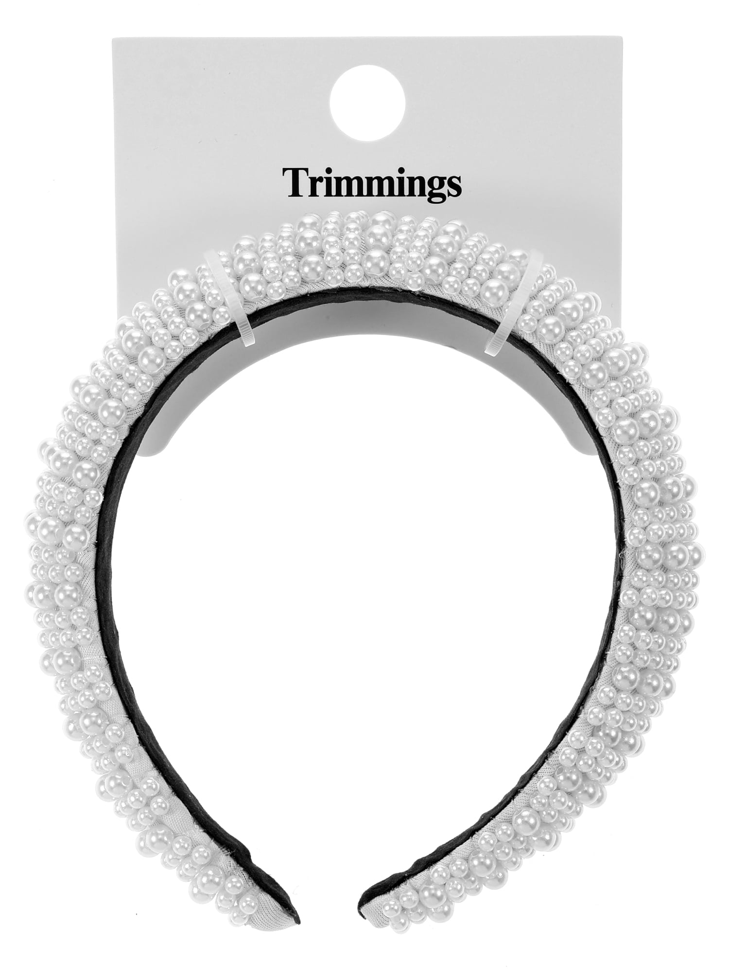 Bride Headband with Pearls, Adult, White, 1 piece by Trimmings
