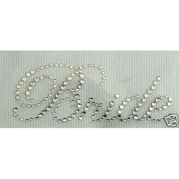 Bride Iron On Hot Fix Rhinestone Transfer 4.5" x 2"