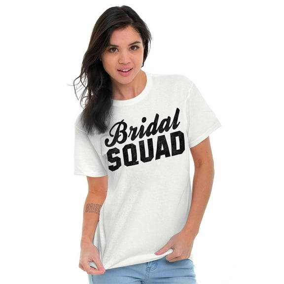 Bridal Squad Bridesmaid Maid Honor Women's Graphic T Shirt Tees Brisco Brands S