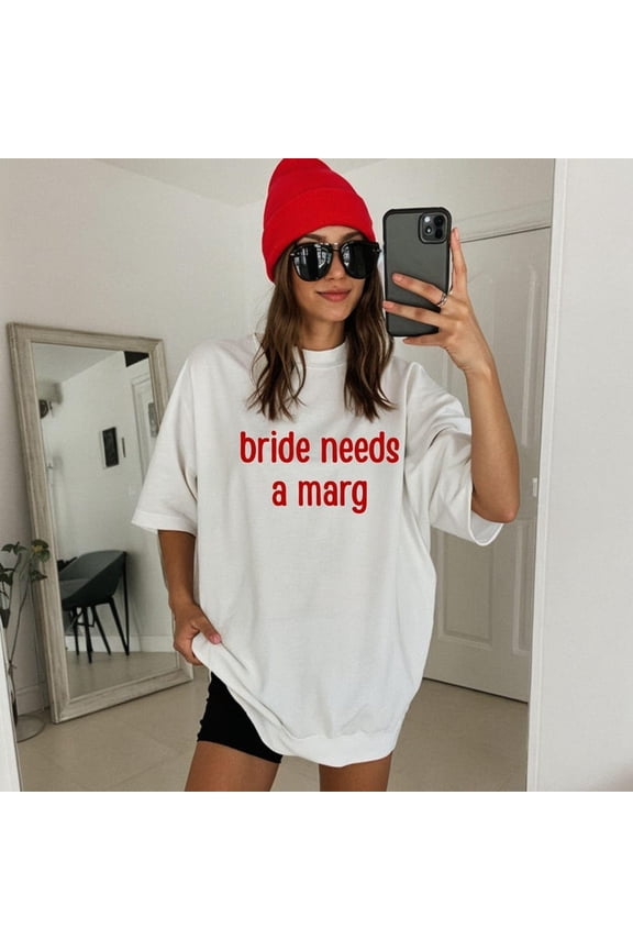 Bride Needs A Marg Tee, funny bridal shirt, honeymoon outfit, trendy gift for bride to be, wedding day apparel, trendy future mrs clothing