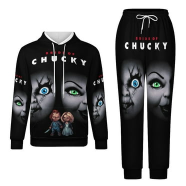 Bride Of Chucky Adult Hoodies And Sweatpants Set Sweatshirts Jogger Pants 2 Pcs Hooded Hoody Tracksuits Set Suit Winter Daily Unisex Sweatsuit