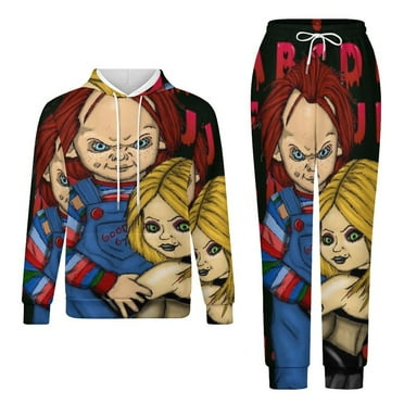 Bride Of Chucky Adult Hoodies And Sweatpants Set Sweatshirts Jogger Pants 2 Pcs Hooded Hoody Tracksuits Set Suit Winter Daily Unisex Sweatsuit