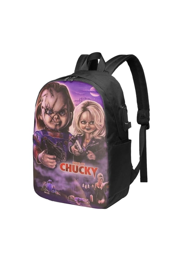 Bride Of Chucky Backpack Book Bags Casual Daypack For Travel Work Office