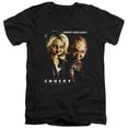 thumbnail image 1 of Bride Of Chucky Chucky Gets Lucky S/S Adult V-Neck T-Shirt 30/1 Black, 1 of 1