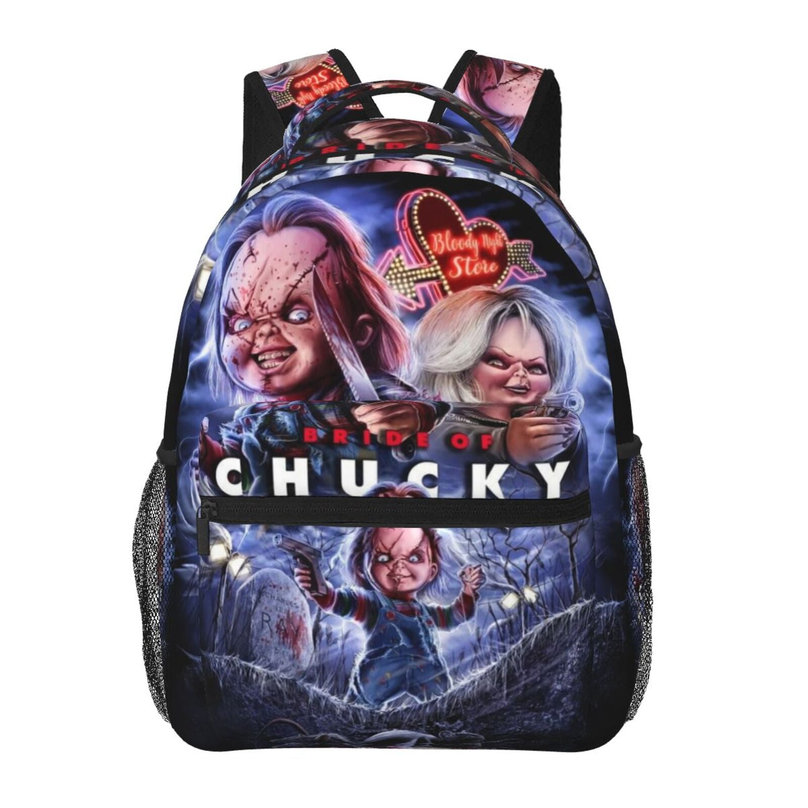 Bride Of Chucky Doll Adjustable Laptop Backpack School Student Book Bag