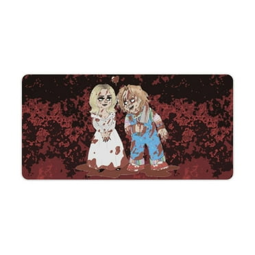 Bride Of Chucky Extended Gaming Mouse Pad No-sliped Large Desk Mat Stitched Edge Keyboard Mat Mousepad