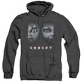 thumbnail image 1 of Bride Of Chucky Happy Couple Adult Heather Hoodie Sweatshirt Black, 1 of 1
