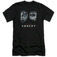 thumbnail image 1 of Bride Of Chucky Happy Couple Premium Canvas Adult Slim Fit 30/1 T-Shirt Black, 1 of 1