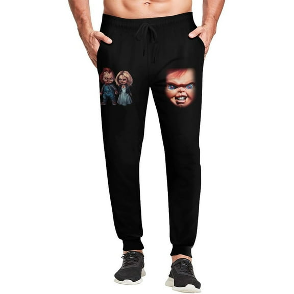Bride Of Chucky Mens Sweatpants Joggers Pants Trousers 3D Novelty Casual Sweatpants With Drawstring Closed Bottom