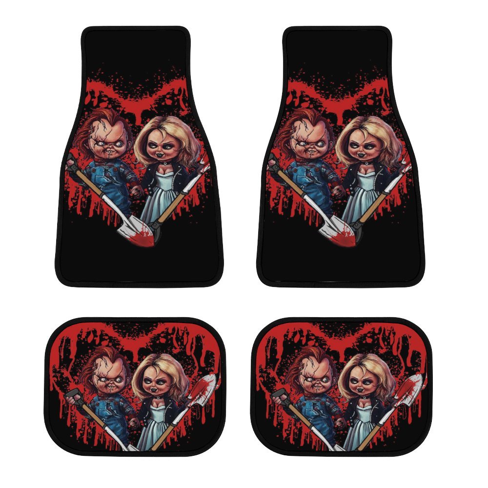 Jack Skellington The Nightmare Before Christmas Car Floor Mat Set 4 Piece Front Rear Auto Foot Mats Carpet Universal Fit Sedans Coupes Suv Truck