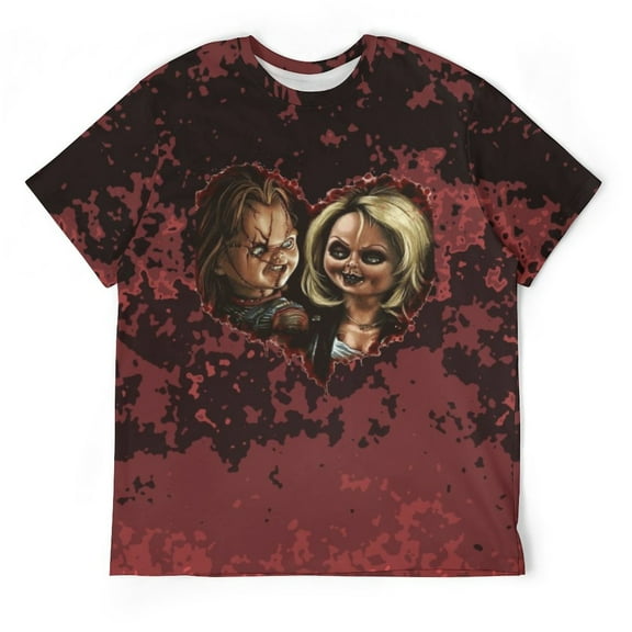 Bride Of Chucky Unisex Short-sleeve Shirt For Men Women Novelty 3D Print T-Shirt Soft Comfortable Tee Shirts