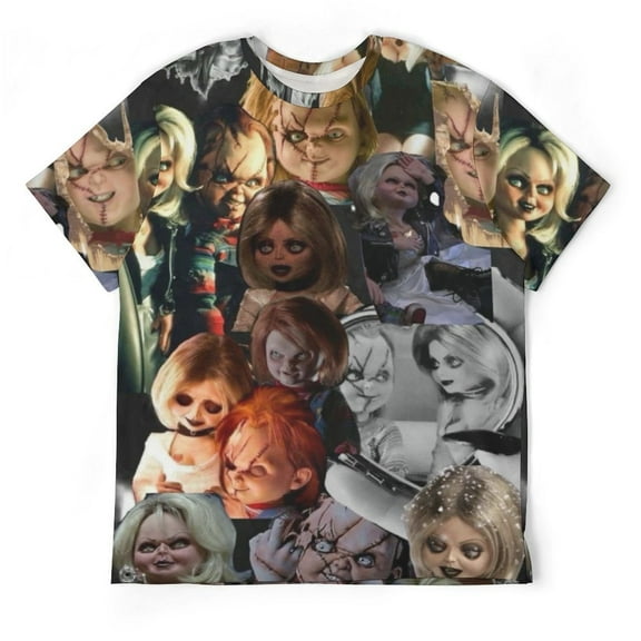 Bride Of Chucky Unisex Short-sleeve Shirt For Men Women Novelty 3D Print T-Shirt Soft Comfortable Tee Shirts