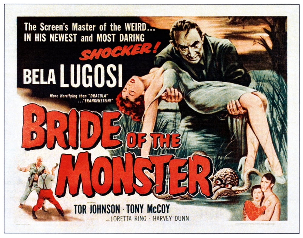 Bride Of The Monster Canvas Art - (28 x 22)