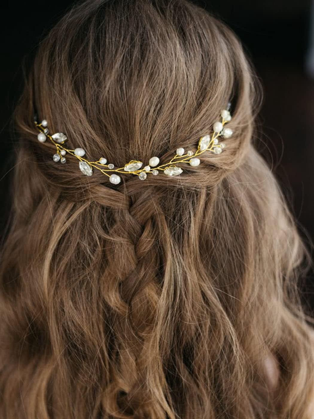 Crystal Rhinestone Wedding Hair Vine Bridal Hair Piece for Women Wedding Hair Vine Crystal Bridal Hair Piece Rhinestone Party  main image 3