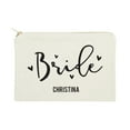 thumbnail image 1 of Bride Personalized Cotton Canvas Cosmetic Bag, 1 of 4