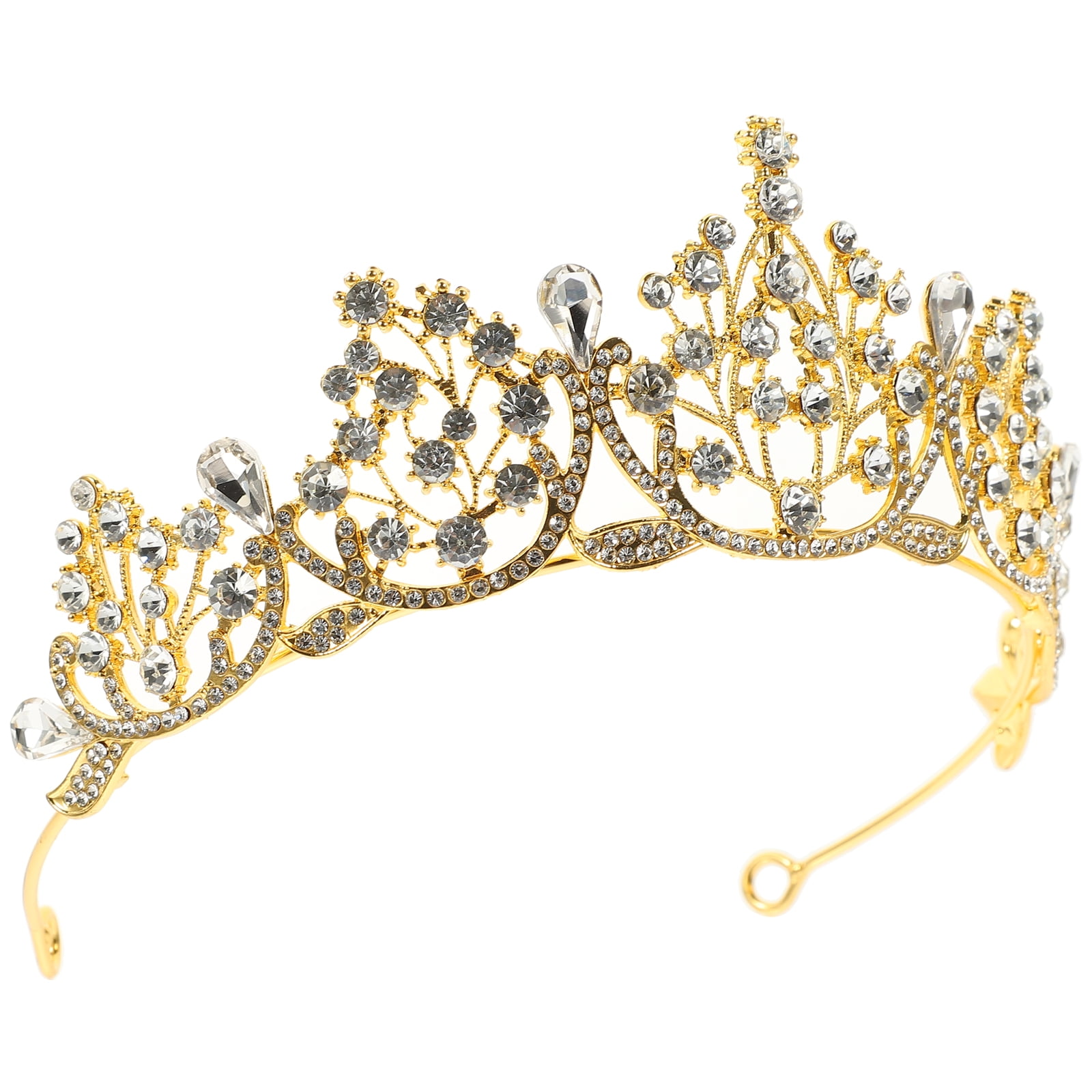 Bride Rhinestone Crown Hair Hoops Women Favors Quinceanera Travel