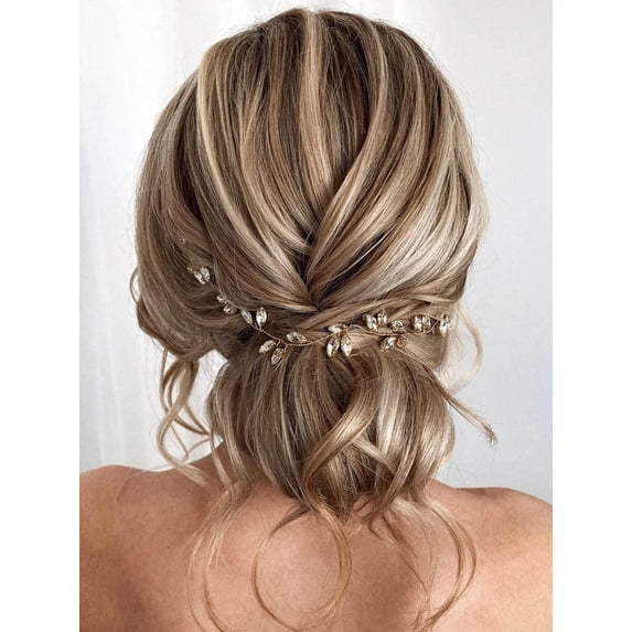 Bride Rhinestone Wedding Hair Vine Crystal Hair Piece Bridal Headpiece Hair Accessories for Women and Girls HV190