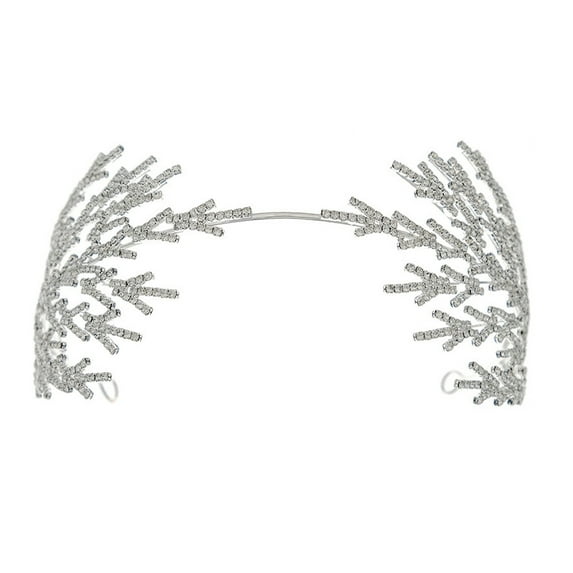 Bride Rhinestones Flower Headband for Women Nonslip Elegant Crystal Hairhoop for Wedding Party Proms Hair Styling Tool