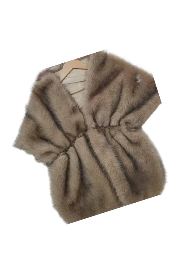 Bride Scarf For Outdoor Weddings Artificial Furs Design Lightweight Polyester Shawl Cold Weather Essential