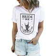thumbnail image 1 of Bride Shirts for Women Bachelorette Party T-shirts Wedding Honeymoon Short Sleeve Bridal Gift Retro Graphic Tees, 1 of 6