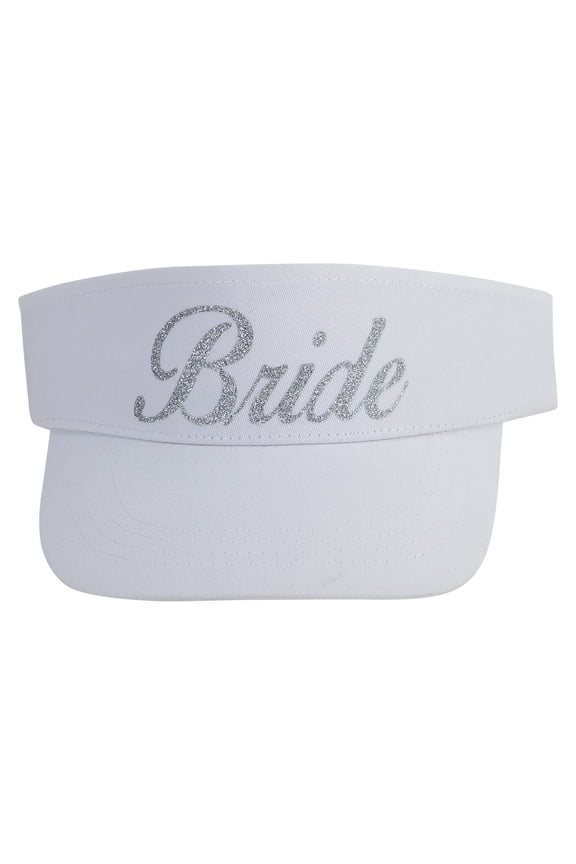 Bride Silver Heat Transfer Brushed Cotton Sunvisor - White OSFM