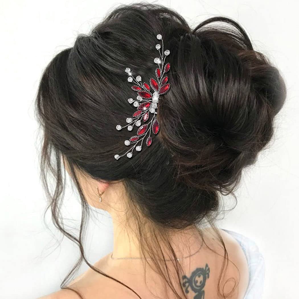 Bride Silver Wedding Hair Comb Sparkly Crystal Bridal Hair  display picture 1