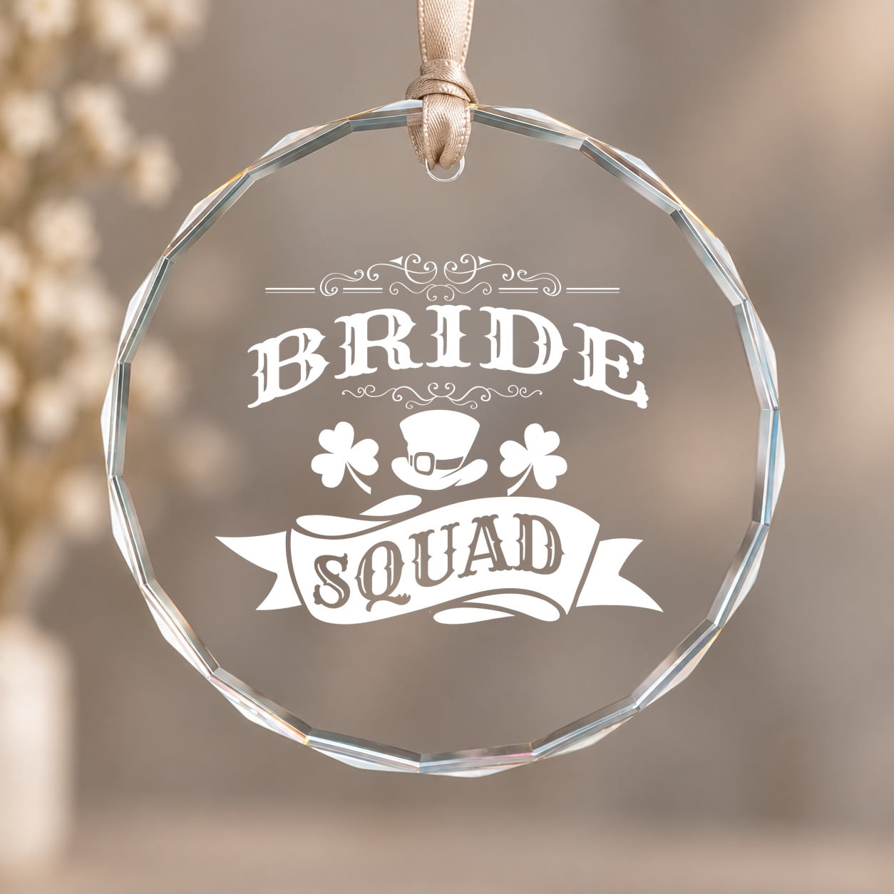 Bride Squad Bachelorette Party Christmas Ornament, Romantic Couple ...