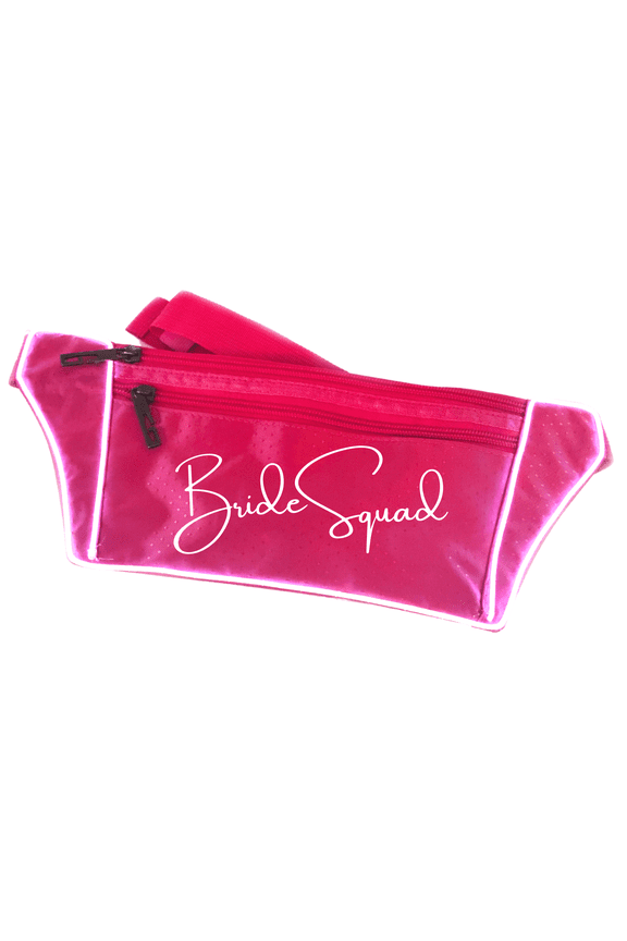 Bride Squad Pink Light Up Fanny Pack