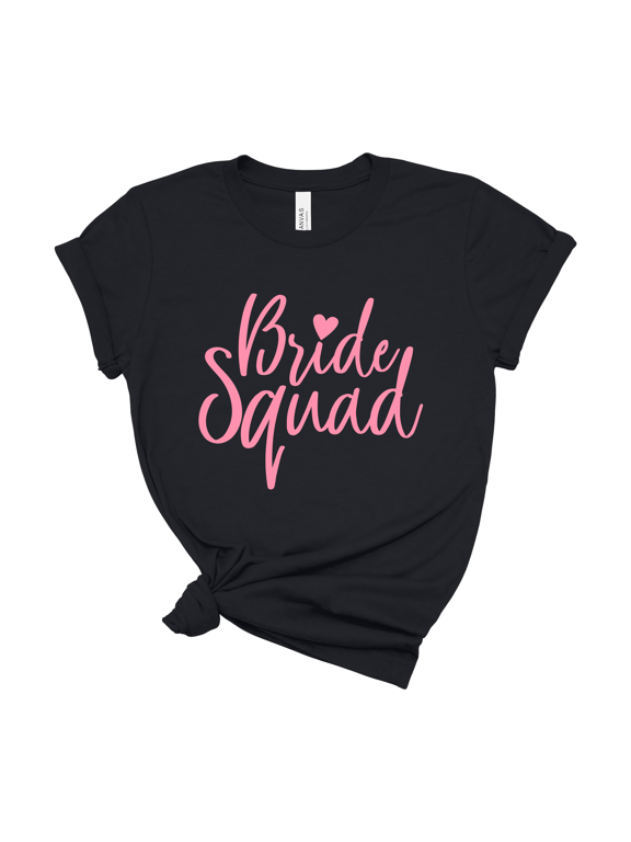 Bride Squad T-Shirt Bridesmaid Gift Bachelorette Party Wedding Group Tee