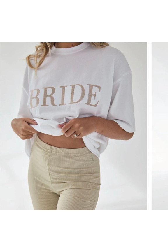 Bride T-S1Hirt Size S1Mall Never Worn Color TanWhite Size S
