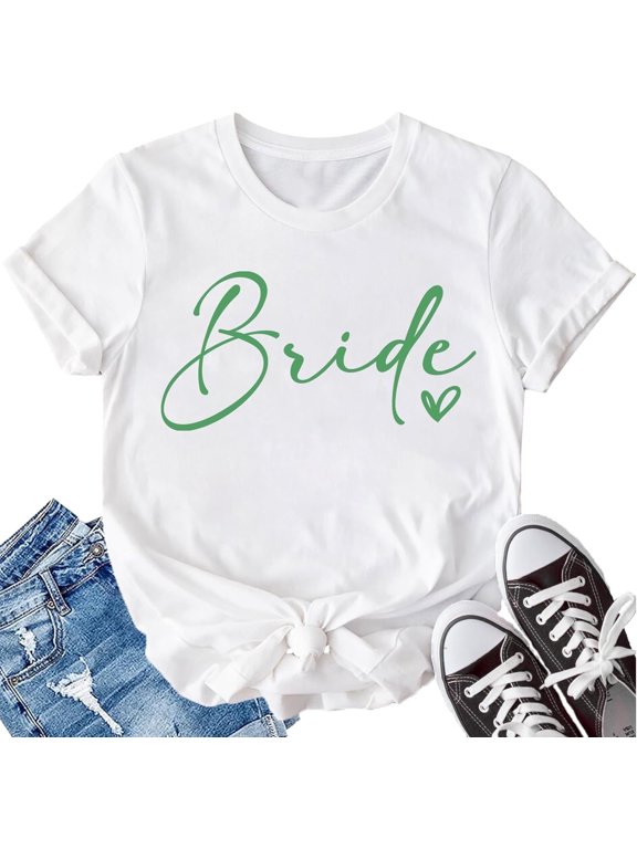 Bride T-Shirt Bride Team Shirt Bachelorette Party Shirt Bridal Party Tops Bridesmaid Proposal Tees,short sleeve tees for women,tshirts for women cotton,white t shirts women