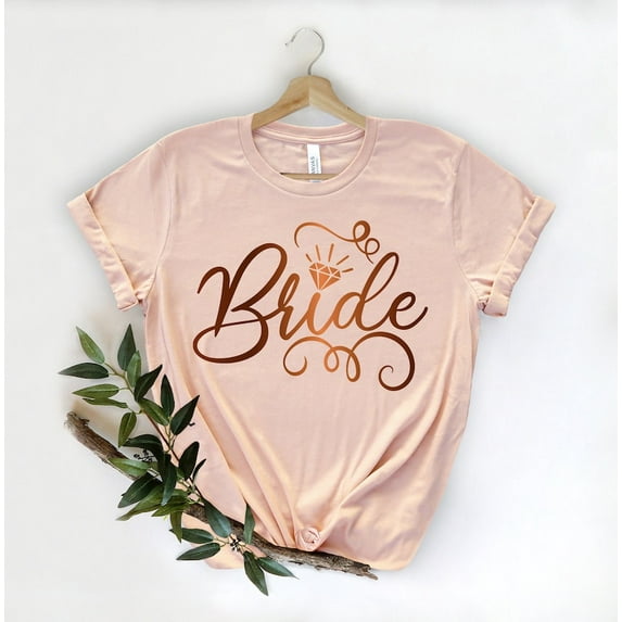 Bride T-Shirt, Bride to Be Engagement Tee, Wedding Honeymoon Shirt, Future Mrs Bridal Shower Gift Shirt for Women