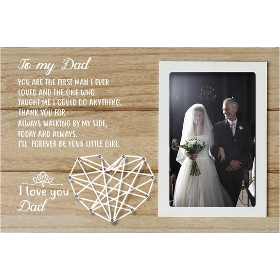 Bride-To-Be Commemorate Picture Frame Commemorative Gift From the Bride to Dad Wedding Memorial Photo Frame for Father's Day Birthday Gift