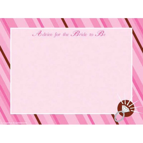 Bride To Be Dots Bridal Shower Advice Cards