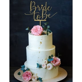 Bride To Be Gold Cake Topper, Cake Topper for Bridal Shower, Bachelorette Decor, Wedding Cake Topper, Bridal Shower Cake Topper