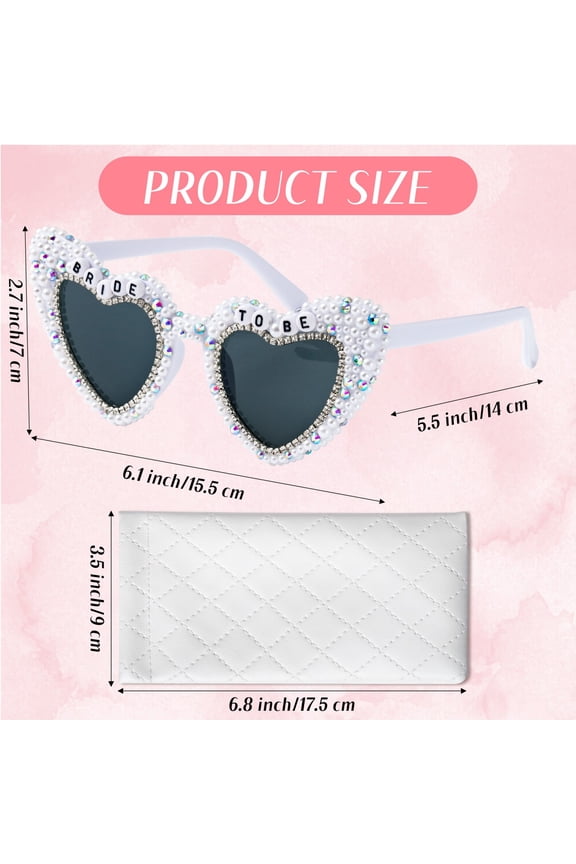 Bride to Be Sunglasses, Wedding Photo Props for Bachelorette Party, 1 Count