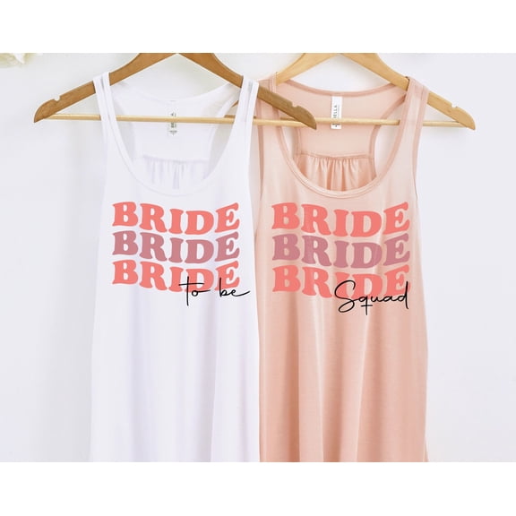 Bride To Be Tank Top Bride Squad Racerback Tank Wedding Day Apparel Bride Crewneck Bachelo