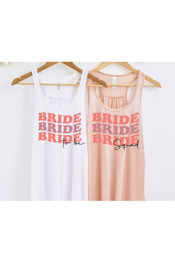 Bride To Be Tank Top Bride Squad Racerback Tank Wedding Day Apparel Bride Crewneck Bachelo