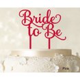 thumbnail image 1 of """Bride To Be"" Wedding Cake Topper Custom Pink Cake Topper Wedding Cake Decoration Available 6""-7"" Inches Wide", 1 of 1