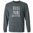 thumbnail image 1 of Bride Tribe with arrow Adult Long Sleeve T-shirt, 1 of 1
