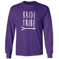 thumbnail image 1 of Bride Tribe with arrow Adult Long Sleeve T-shirt, 1 of 1