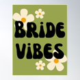 thumbnail image 1 of Bride Vibes | Hippie Daisy Cowgirl Bachelorette Engaged Gift Bridesmaid Poster Wall Art, Modern Wall Decor For Living Room Bedroom, 12x18 UNFRAMED, 1 of 3