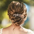 thumbnail image 1 of Bride Wedding Crystal Hair Pins Bridal Hair Pieces Wedding Hair Accessories for Women and Girls Pack of 1 (Silver), 1 of 4