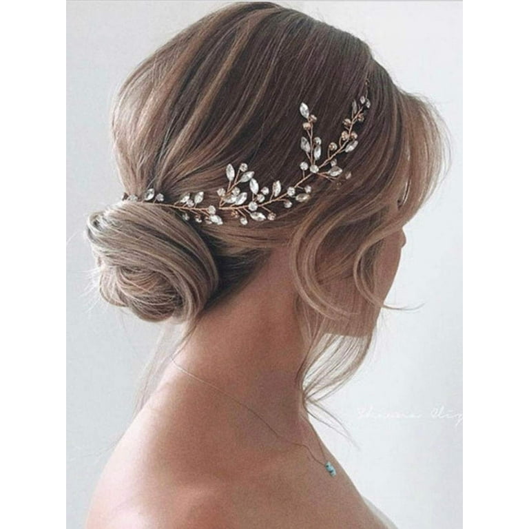 Bride Wedding Crystal Hair Vine Silver Rhinestone Hair Piece