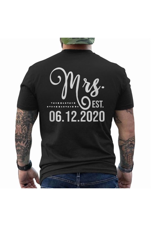 Bride Wedding Date June 12 2020 Back T-Shirt