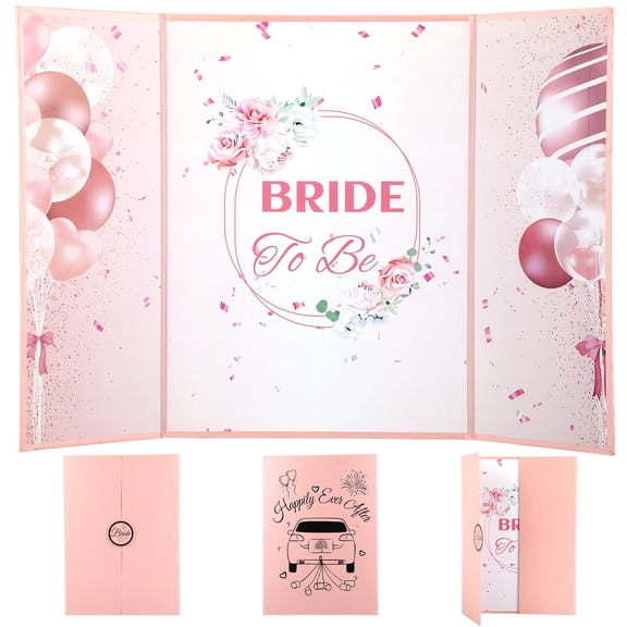 Bride To Be Wedding Guest Book, Pink Balloon Floral Foldable Signature Board, Double Sided Guest Book Wedding Reception, Bridal Shower Wedding Decor, Custom Wedding Guest Book Alternative