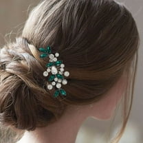 Bride Wedding Hair Comb Crystal Hair Piece Rhinestone Bridal Hair Accessories for Women HC042 (Silver)